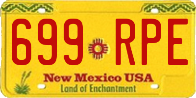 NM license plate 699RPE