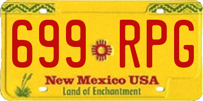 NM license plate 699RPG