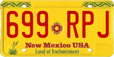 NM license plate 699RPJ
