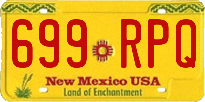 NM license plate 699RPQ