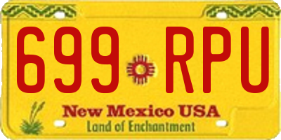 NM license plate 699RPU