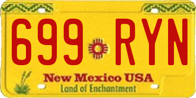 NM license plate 699RYN