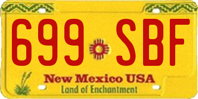NM license plate 699SBF