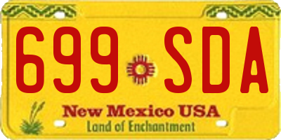 NM license plate 699SDA