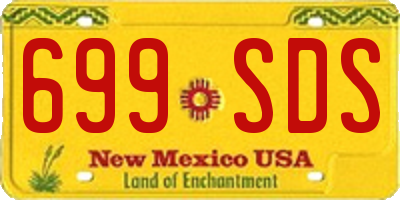NM license plate 699SDS