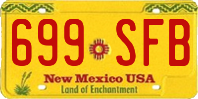 NM license plate 699SFB