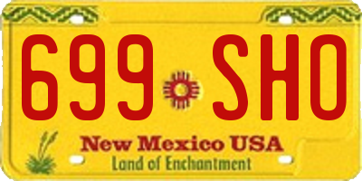 NM license plate 699SHO