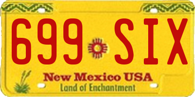 NM license plate 699SIX