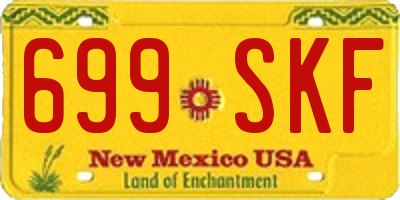 NM license plate 699SKF