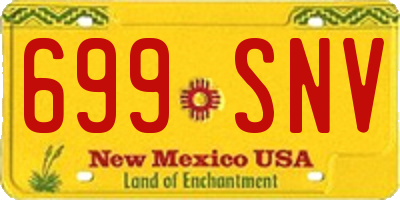 NM license plate 699SNV