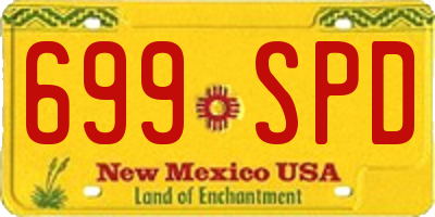 NM license plate 699SPD