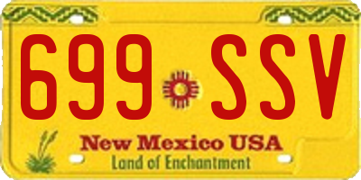NM license plate 699SSV