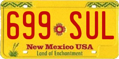 NM license plate 699SUL