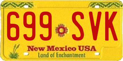 NM license plate 699SVK