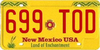 NM license plate 699TOD