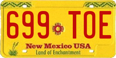 NM license plate 699TOE