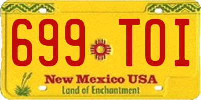 NM license plate 699TOI