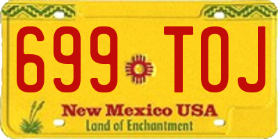 NM license plate 699TOJ