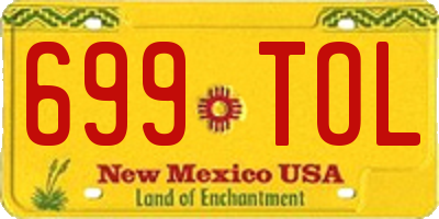 NM license plate 699TOL