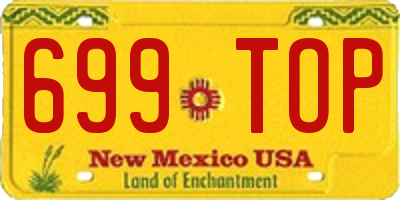 NM license plate 699TOP