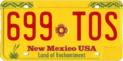 NM license plate 699TOS