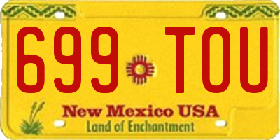 NM license plate 699TOU