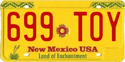 NM license plate 699TOY
