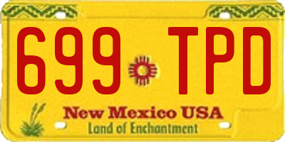 NM license plate 699TPD
