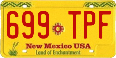 NM license plate 699TPF