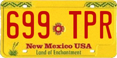 NM license plate 699TPR