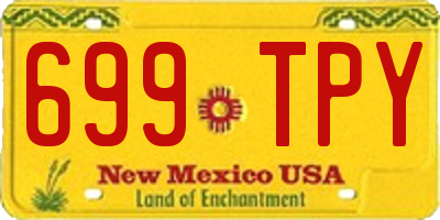 NM license plate 699TPY