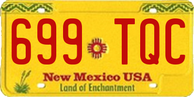 NM license plate 699TQC