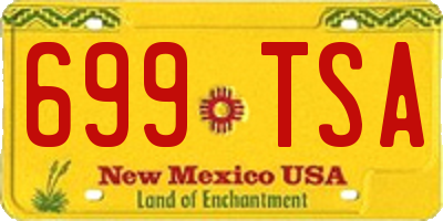 NM license plate 699TSA