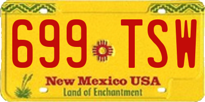 NM license plate 699TSW