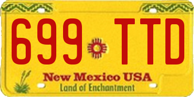 NM license plate 699TTD
