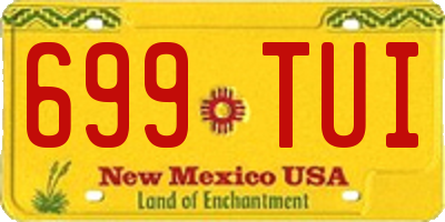NM license plate 699TUI