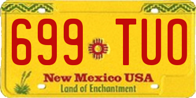 NM license plate 699TUO