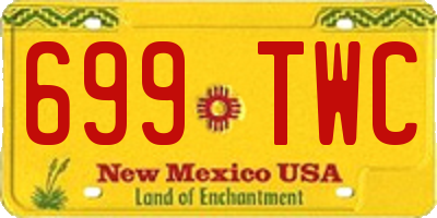 NM license plate 699TWC