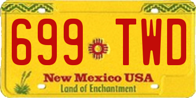 NM license plate 699TWD
