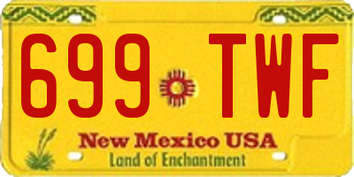 NM license plate 699TWF