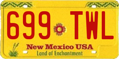 NM license plate 699TWL