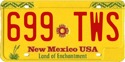 NM license plate 699TWS