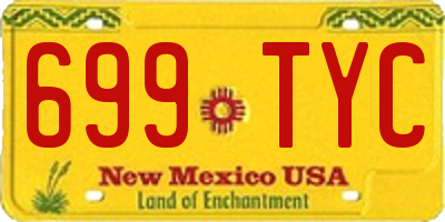 NM license plate 699TYC