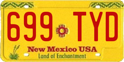 NM license plate 699TYD