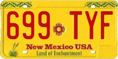 NM license plate 699TYF