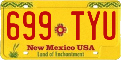 NM license plate 699TYU