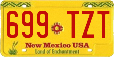 NM license plate 699TZT