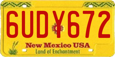 NM license plate 6UDY672