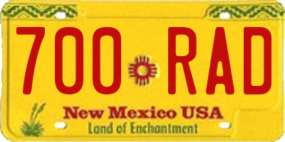 NM license plate 700RAD