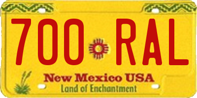 NM license plate 700RAL